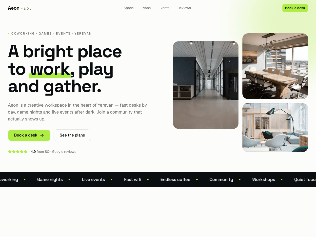 Aeon demo website