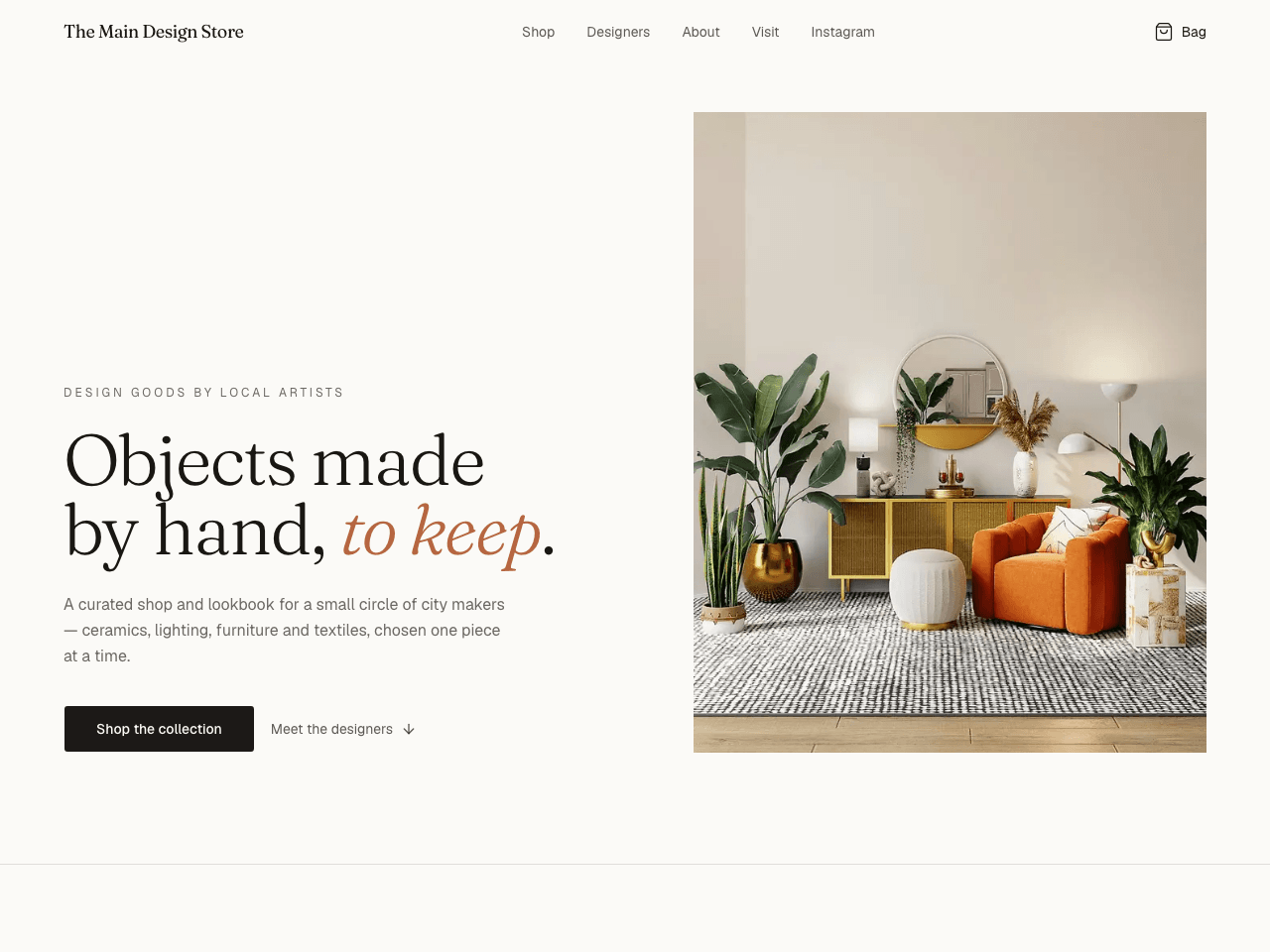 The Main Design Store demo website