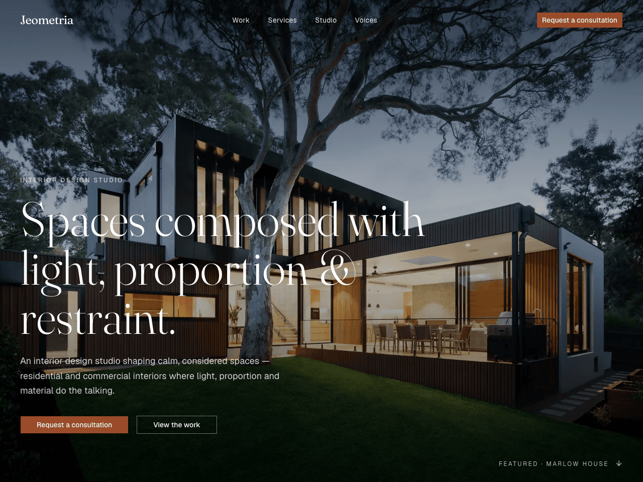 Geometria demo website