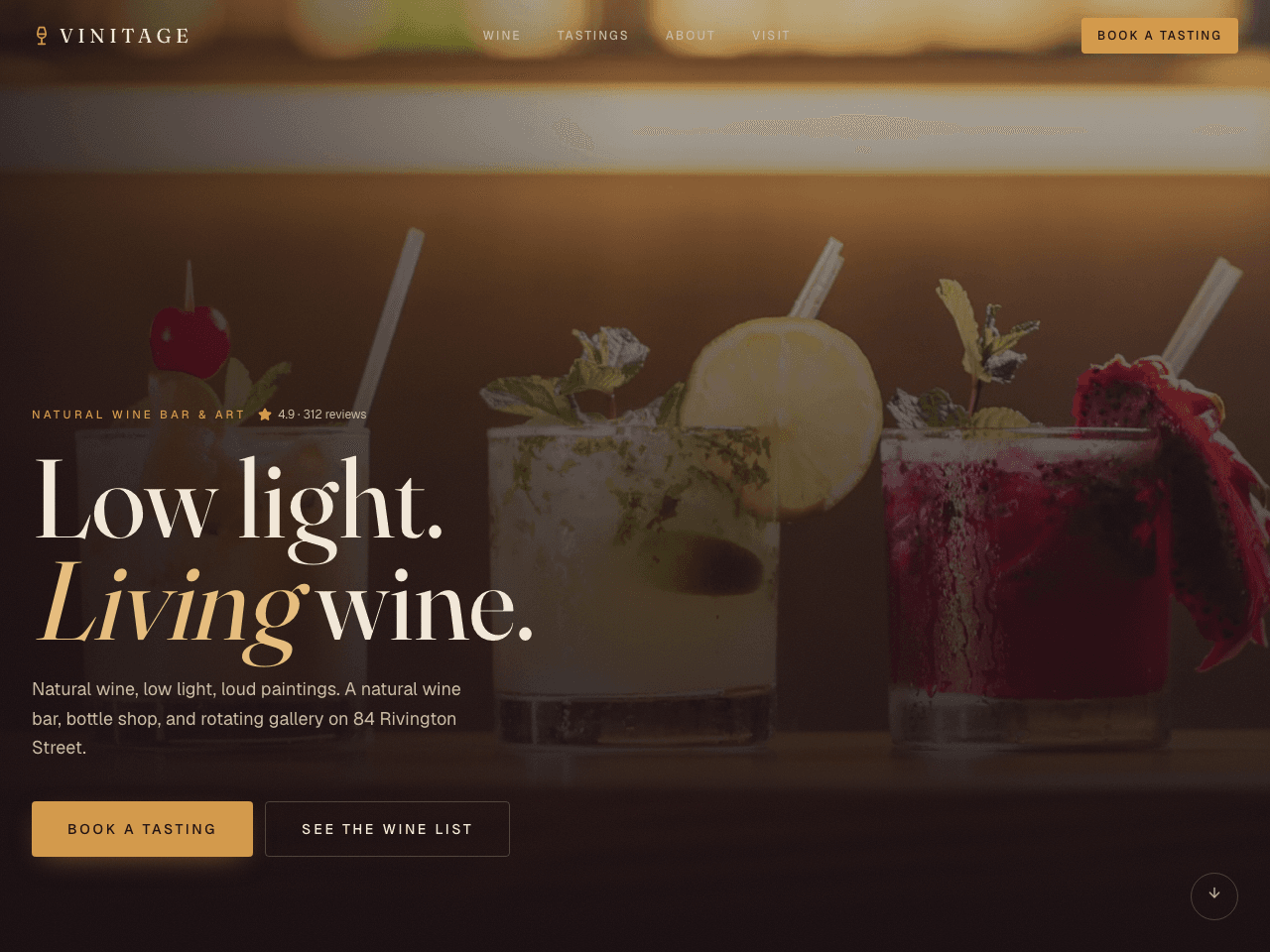 Vinitage demo website
